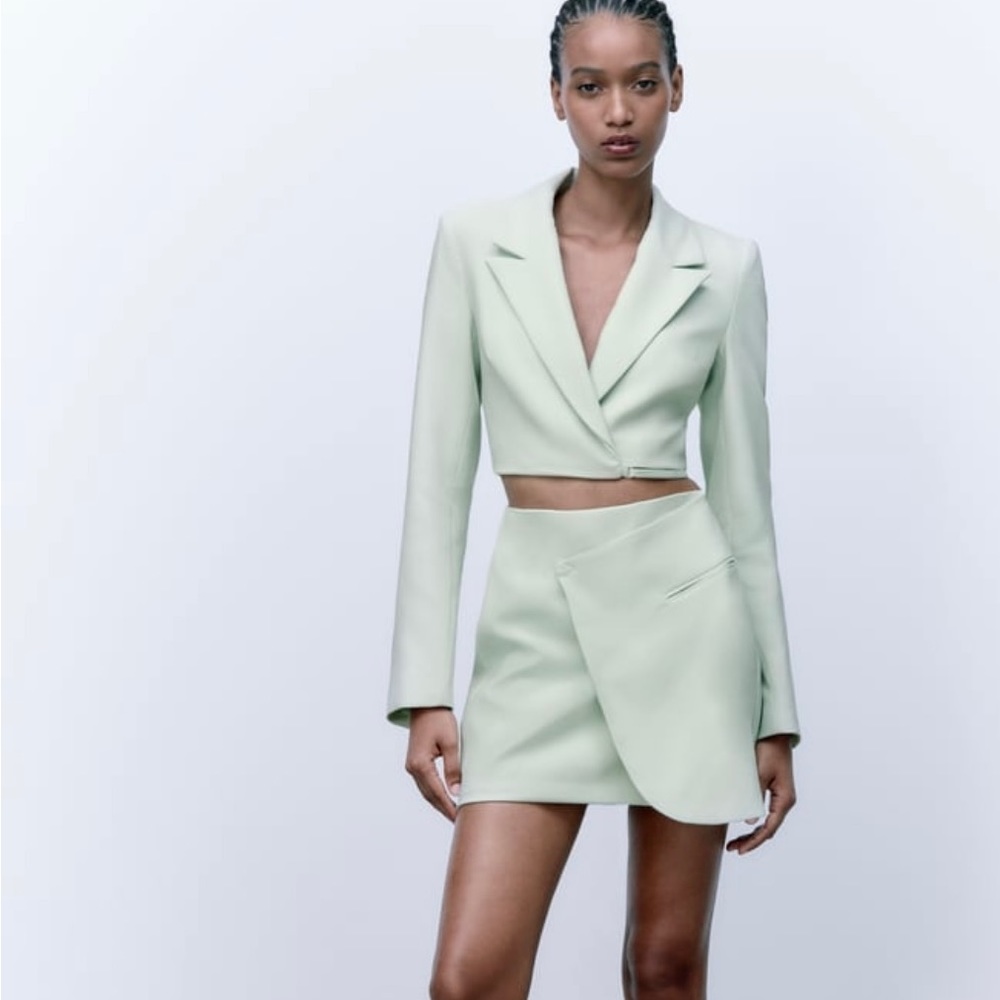 Zara mint Blazer dress